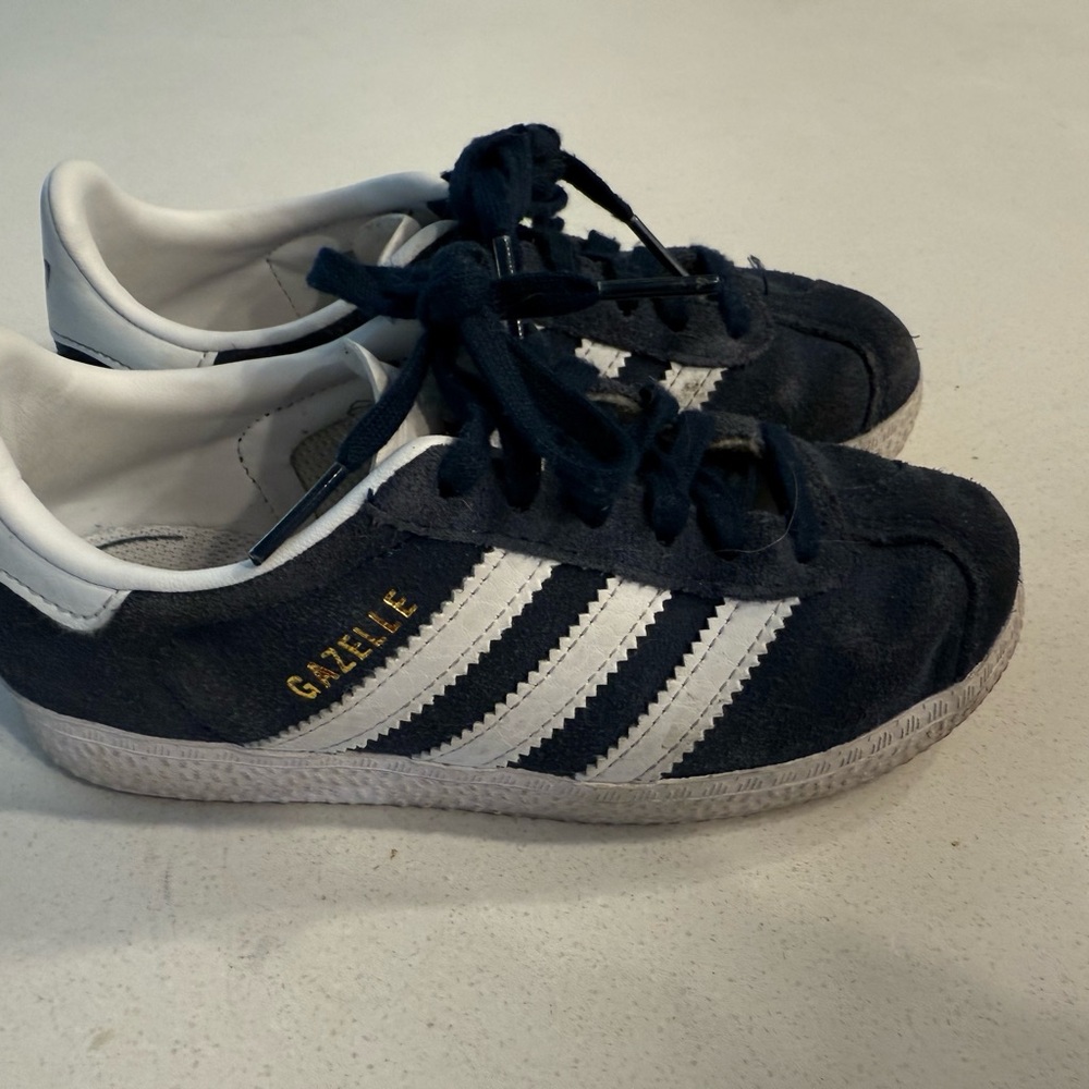 Adidas Gazelle Dark Blue and White Sneakers